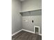 Laundry room with shelving and space for a washer and dryer at 2327 Saddle Dr, Shelbyville, IN 46176