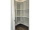 Large corner pantry with adjustable shelving at 2327 Saddle Dr, Shelbyville, IN 46176
