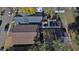 Aerial view of a house showcasing roof, backyard and neighborhood streets in autumn at 1015 Churchman Ave, Indianapolis, IN 46203