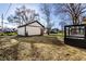 A detached garage sits in the backyard at 1015 Churchman Ave, Indianapolis, IN 46203