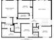Second floor plan, offering clear view of the layout with accurate measurements at 1105 Gatewick Ct, Greenwood, IN 46143