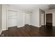 Bedroom featuring closet space, neutral walls and hardwood flooring at 5060 Staughton Dr, Indianapolis, IN 46226