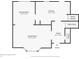 First floor plan showing open layout with dining room, kitchen, living room, foyer, and entry at 5060 Staughton Dr, Indianapolis, IN 46226