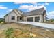 Elegant painted brick home featuring a two-car garage and contemporary design at 5469 Harness Dr, Greenwood, IN 46143