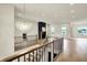 Spacious living room with fireplace and hardwood floors at 5469 Harness Dr, Greenwood, IN 46143