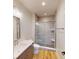 Bathroom with shower and modern vanity at 4325 Hamilton Run, Zionsville, IN 46077