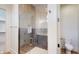 Modern bathroom with walk-in shower and neutral tile at 4325 Hamilton Run, Zionsville, IN 46077