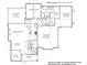 Main level and basement floor plan, 1707 sq ft and 1045 sq ft at 4325 Hamilton Run, Zionsville, IN 46077