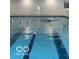 Indoor swimming pool featuring marked lanes and a swimmer, offering a great space for fitness and relaxation at 4325 Hamilton Run, Zionsville, IN 46077