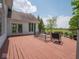 Spacious back deck overlooking a landscaped yard, offering a scenic outdoor living space at 5784 N 600 E, Greenfield, IN 46140