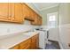 A laundry room with sink, modern appliances, and ample cabinetry at 7290 Lockford Walk N, Avon, IN 46123