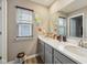 Bathroom featuring double sinks and stylish decor at 8131 Trailstay Dr, Camby, IN 46113