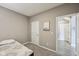Bedroom with a bed, carpeted floor, and doorway at 8131 Trailstay Dr, Camby, IN 46113