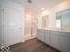Bathroom features double vanity, updated fixtures, and a tiled shower at 287 Lar Lan Dr, Danville, IN 46122