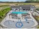 Aerial view of the luxurious community pool, splash pad and amenities at 301 Lar Lan Dr, Danville, IN 46122