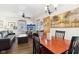 Open living and dining area with dark wood floors at 5441 E 17Th St, Indianapolis, IN 46218