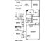 First floor plan showing 3 bedrooms and 2 car garage at 1426 Bluebonnet Pl, Shelbyville, IN 46176