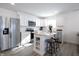 Modern kitchen with stainless steel appliances and white cabinets at 1501 Coen Ct, Columbus, IN 47201