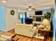 Inviting living room featuring hardwood floors, fireplace, and comfortable seating at 562 Nelson Dr, Brownsburg, IN 46112