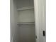 Small closet with white walls, minimalist design, and shelves for ample storage at 11 S 1050 W, Jamestown, IN 46147