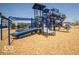 Vibrant blue playground with slides and climbing structures, offering endless fun for children at 132 Velvet Hat Rd, Danville, IN 46122