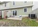 Private patio and backyard with concrete slab at 383 Carmelaire Ct, Carmel, IN 46032