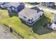 Aerial view of house, backyard, and surrounding neighborhood at 12535 Tidecrest Dr, Fishers, IN 46037