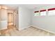Inviting bedroom with carpet, two windows, and red window treatments at 5171 Alpine Violet Way, Indianapolis, IN 46254