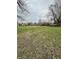 Expansive backyard with green grass and mature trees, offering plenty of space for outdoor activities and relaxation at 8418 S State Road 39, Clayton, IN 46118