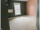 Bedroom with brick accent wall, neutral carpet and large window at 14914 Annabel Ct, Westfield, IN 46074