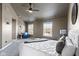 Primary bedroom with vaulted ceiling, and large windows at 4351 Chase Cir, Zionsville, IN 46077