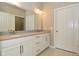 Bright bathroom with double sink vanity and updated fixtures at 17345 Northam Dr, Westfield, IN 46074