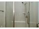 Modern glass enclosed shower in the bathroom at 17345 Northam Dr, Westfield, IN 46074