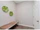 Inviting entryway with a bench seat and decorative wall art creates a welcoming ambiance at 17345 Northam Dr, Westfield, IN 46074