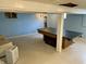 Finished basement with painted walls, ceiling and pool table, great for entertaining at 927 Stockton St, Indianapolis, IN 46260