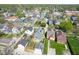 Aerial perspective of neighborhood, highlighting property location at 560 Jefferson Ave, Indianapolis, IN 46201
