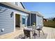 Private deck with small table and chairs, adjacent to house at 560 Jefferson Ave, Indianapolis, IN 46201