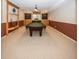 Finished basement with a pool table and plenty of space for recreation at 11704 Gray Eagle Dr, Fishers, IN 46037