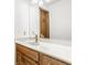 Bathroom featuring a wood vanity with marble countertop, and modern fixtures at 1462 Eagle Trace Ct, Greenwood, IN 46143