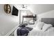 Bedroom featuring a bunk bed, double bed, and tv at 545 Fletcher Ave, Indianapolis, IN 46203