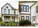 Charming white two-story homes with lush landscaping and inviting front porch at 545 Fletcher Ave, Indianapolis, IN 46203