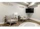Cozy living area with comfortable seating, stylish decor, and a warm ambiance for relaxation and entertainment at 545 Fletcher Ave, Indianapolis, IN 46203