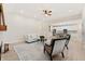 Spacious living room with an open layout, contemporary furnishings, and seamless access to the modern kitchen at 5143 Oak Ridge Pl, Columbus, IN 47201