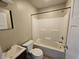 Clean bathroom with a tub and shower at 1118 N Dearborn St, Indianapolis, IN 46201