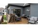 Deck with seating area, offering views and access to the home's interior at 1372 N Stoney Brook, Greenfield, IN 46140