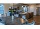 Kitchen with an island and adjacent dining area at 1372 N Stoney Brook, Greenfield, IN 46140