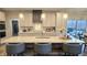 Gourmet kitchen with large island, quartz countertops, and ample cabinet space at 1372 N Stoney Brook, Greenfield, IN 46140