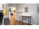 Laundry room with folding table, washer, dryer, and access to other rooms at 1372 N Stoney Brook, Greenfield, IN 46140