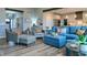 Spacious living room with sectional sofa, hardwood floors, and fireplace at 1372 N Stoney Brook, Greenfield, IN 46140
