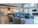 Open concept living space with kitchen, living room, and dining area at 1372 N Stoney Brook, Greenfield, IN 46140